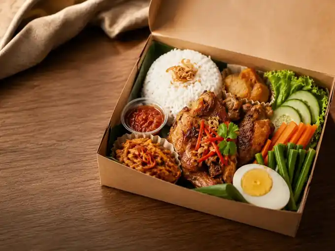 Lunch box premium dengan menu yang dapat disesuaikan